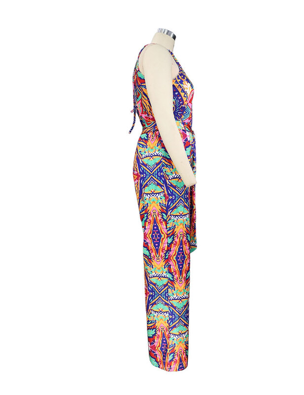 Combinaison pantalon long imprimé fibre pour femme, mode décontractée, été, ZL2012, nouveau, 2022