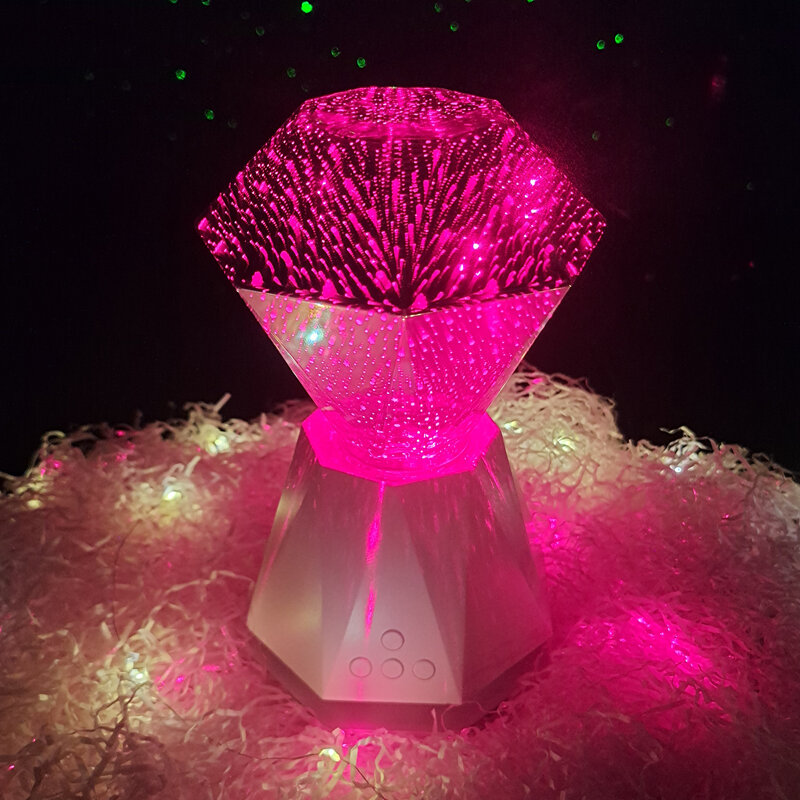 2023 amazing Rotation 3D table lamp romantic dinner lamp with music show decorations projector