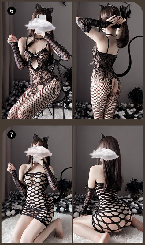 Sexy Open Crotch Bodysuit For Women Erotic Fishnet Mesh Bodystockings Female Porn Hollow Out Teddy Crotchless Stretch Lingerie