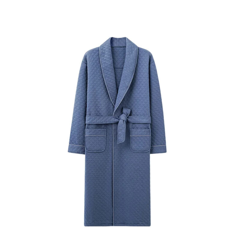 Winter Mannelijke En Vrouwelijke Warme Badjas Gewatteerde Katoenen Nachtjapon Gewaad Voor Heren Kimono Elegante Dressing Plus Size