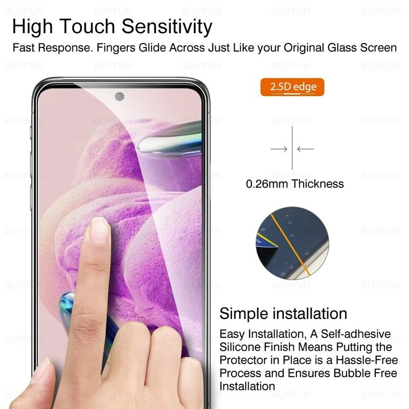 For Xiaomi Redmi Note 12S 4G Glass 6To2 Tempered Glass Case Redmy Note12 S 12 S12 6.43'' 2303CRA44A 2023 Camera Screen Protector