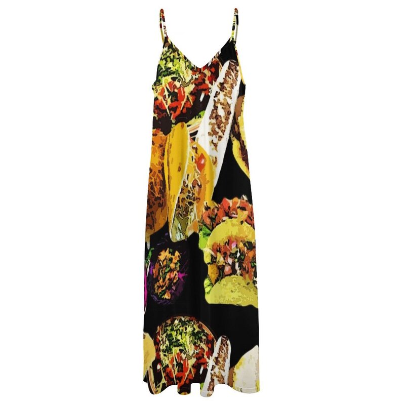 Sukienka Tacos bez rękawów odzież damska suknia wieczorowa ubrania dla kobiet
