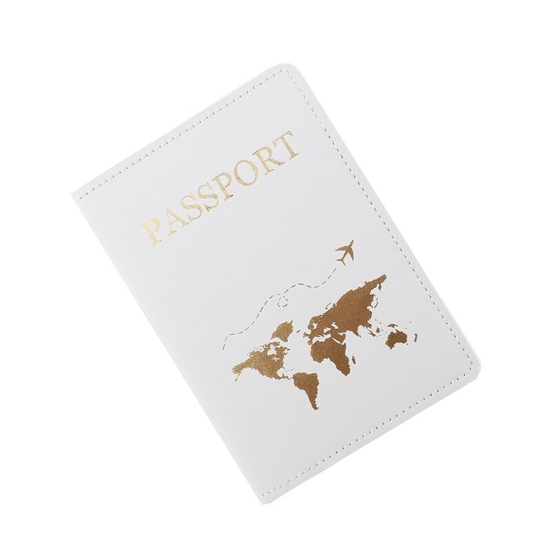 Moda feminina masculino capa de passaporte de couro do plutônio mapa estilo viagem id cartão de crédito titular do passaporte