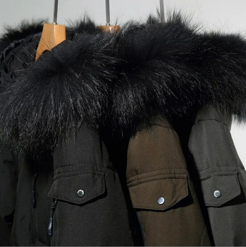 Casaco longo com capuz de pato preto masculino, casaco espesso, parka quente, plus size,-30, nova moda, 5XL, inverno, 2022