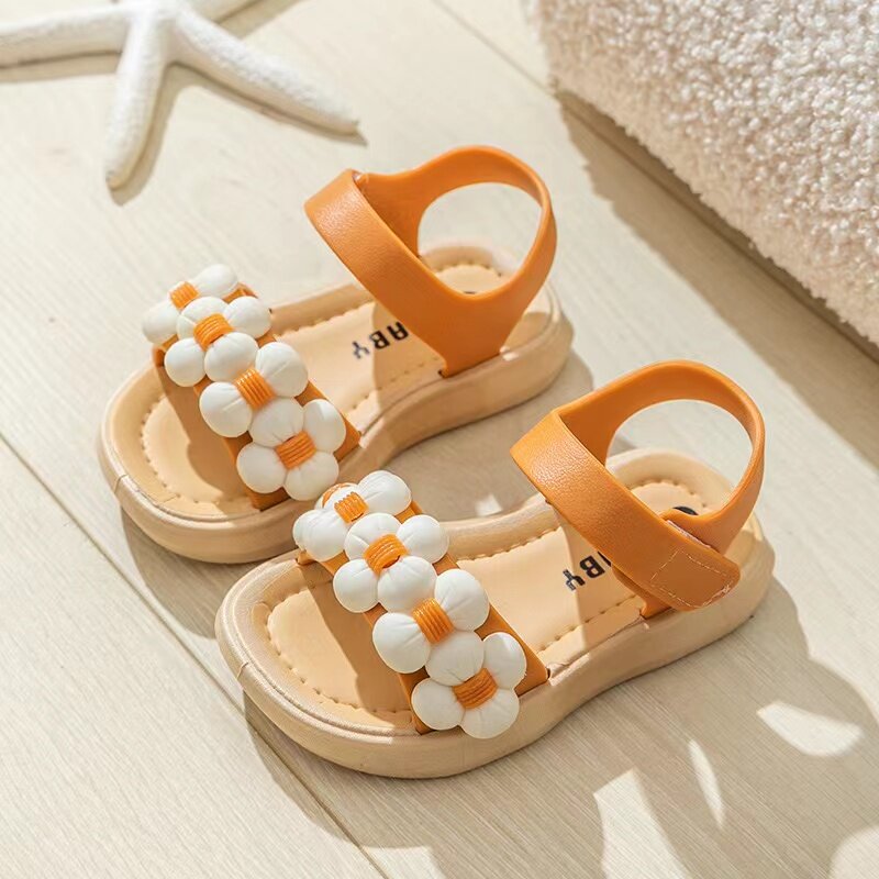 Pantoufles d'été pour enfants filles et garçons, chaussures de plage anti-ald, sandales à l'offre elles souples pour bébés, nouvelle collection 2024