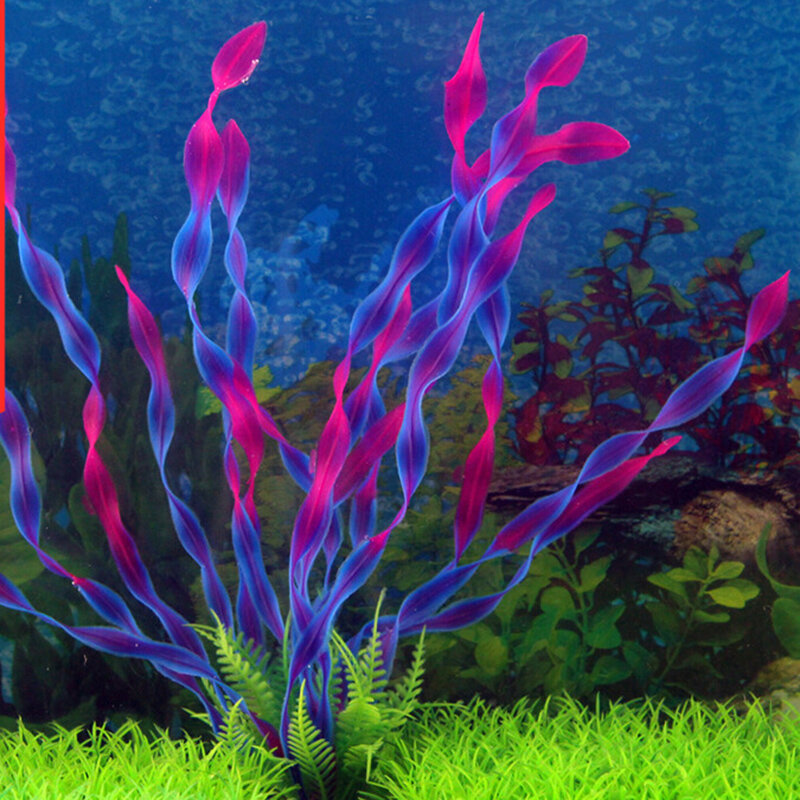 Aquarium Decorations Plants Artificial Plastic Water Plant Grass Fish Tank Grass Flower Ornament Decor Aquatic Accessories