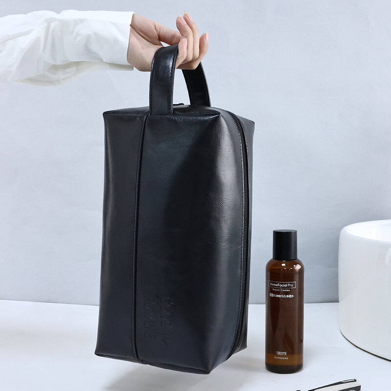 Traveling Washing Bags Can Handle Multi -Function Large -Capacity Makeup Bag Storage Bag For Men Woman  Leather Men Business Por