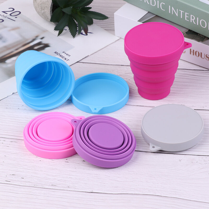 1 PC Portable Menstrual Cup Collapsible Medical Grade Silicone Period Cup Reusable Sterilizing Cup Feminine Hygiene Product