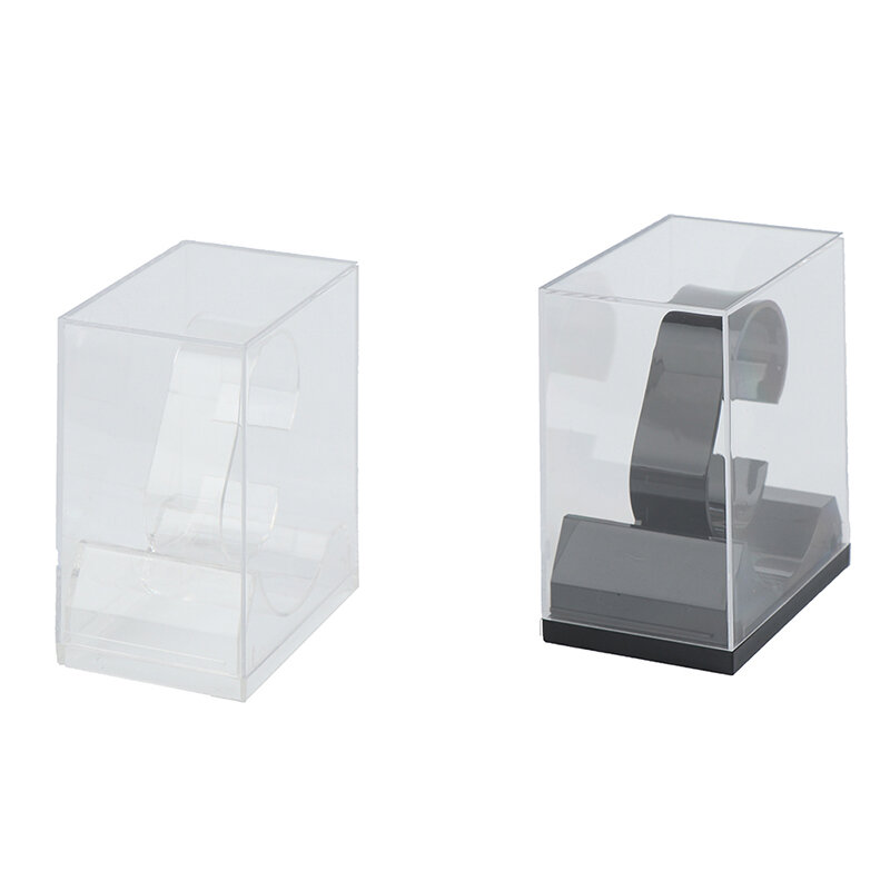 Caixa protetora do relógio do plástico transparente, exposição do relógio, suporte do armazenamento, relógio esperto