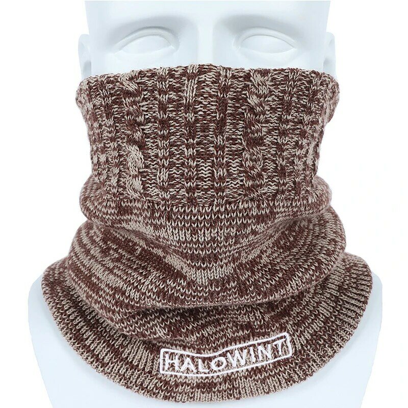 Cache-cou en tricot élastique pour homme et femme, écharpe Tube coupe-vent d'hiver, masque Bandana, demi-visage doux, guêtre de Snowboard