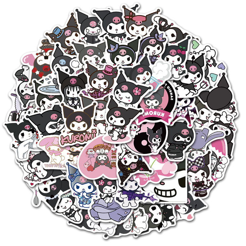 50pcs adesivi Cute Cinnamoroll Kuromi My Melody Sticker per Laptop Phone Case Girls Sanrio My Melody Anime Stickers giocattoli per bambini