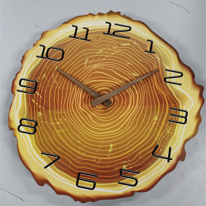 크리에이티브 나무 벽 석영 시계, 움직임 + 손, 가정용 대형 벽시계, 나무 장식 벽시계
