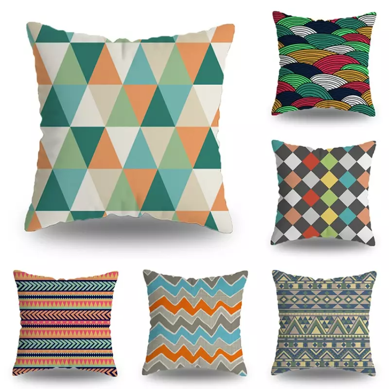 Interior Home Decor Pillow Covers   Abstract Geometric    Sofa Bed