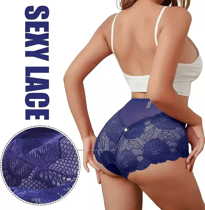 Yiailing Womens Sexy Underwear Lace Panties High Waisted Plus Size Ladies Brief for Women