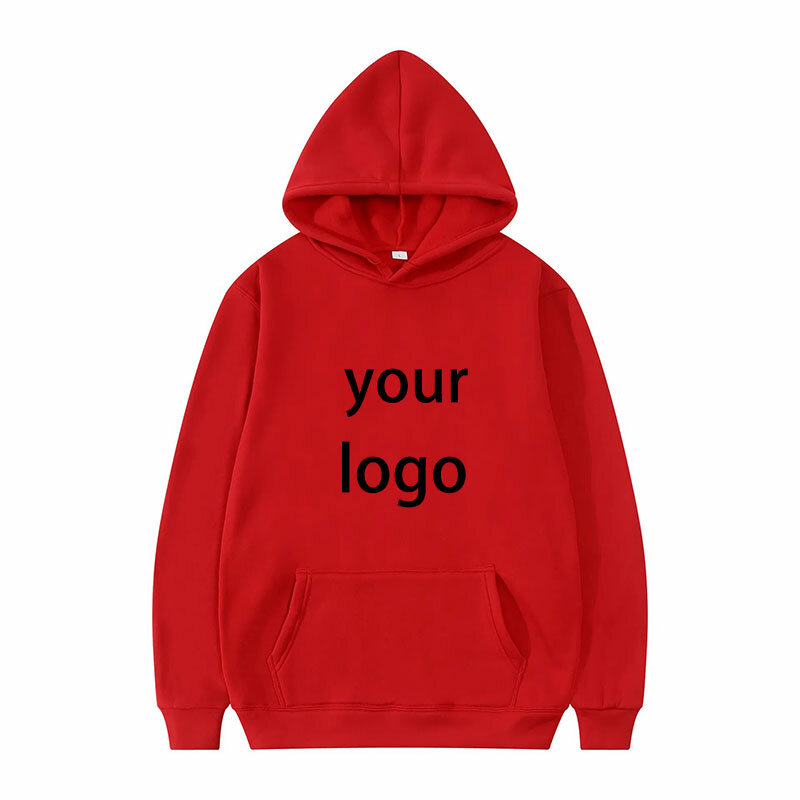 2024 Student Casual Custom Printed Text DIY Hoodie Customized Logo Personalized Hoody Custom Hoodies Text Logo Sweatshirt