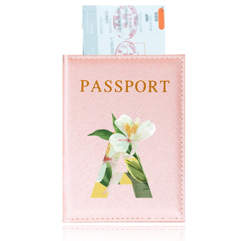 Sampul paspor sampul paspor pencetakan floral seri tempat paspor aksesoris perjalanan sampul pelindung paspor airplan