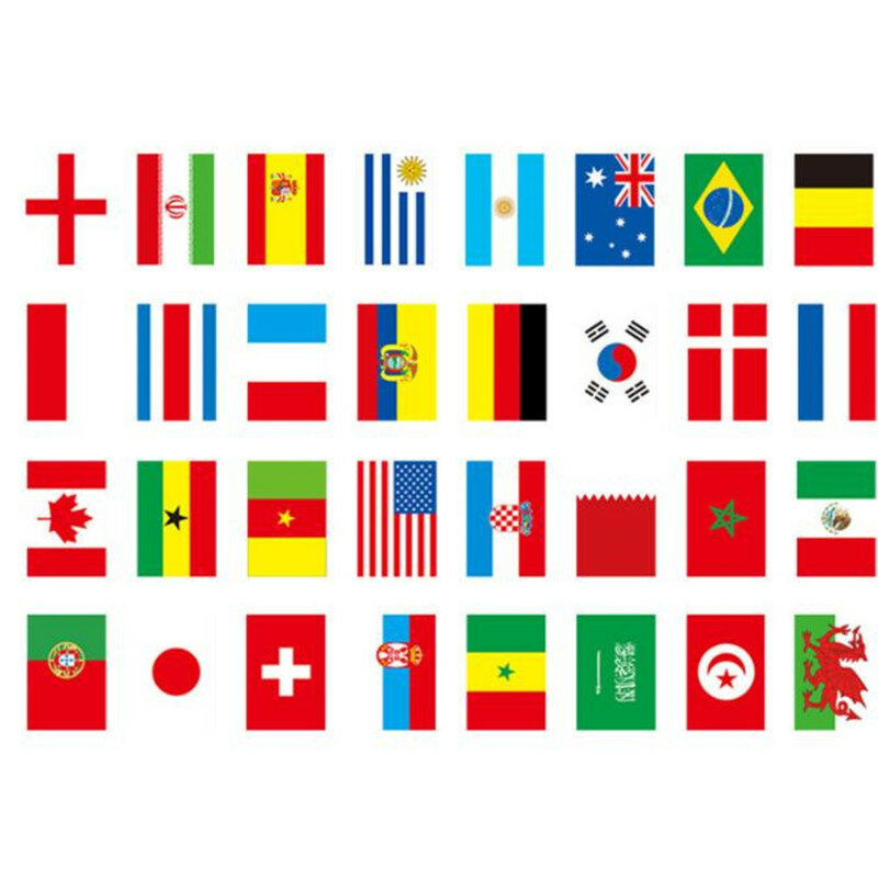 32文字の旗,世界の国の旗,20x30cm/14x21cm/30x45cm,パーティーの装飾
