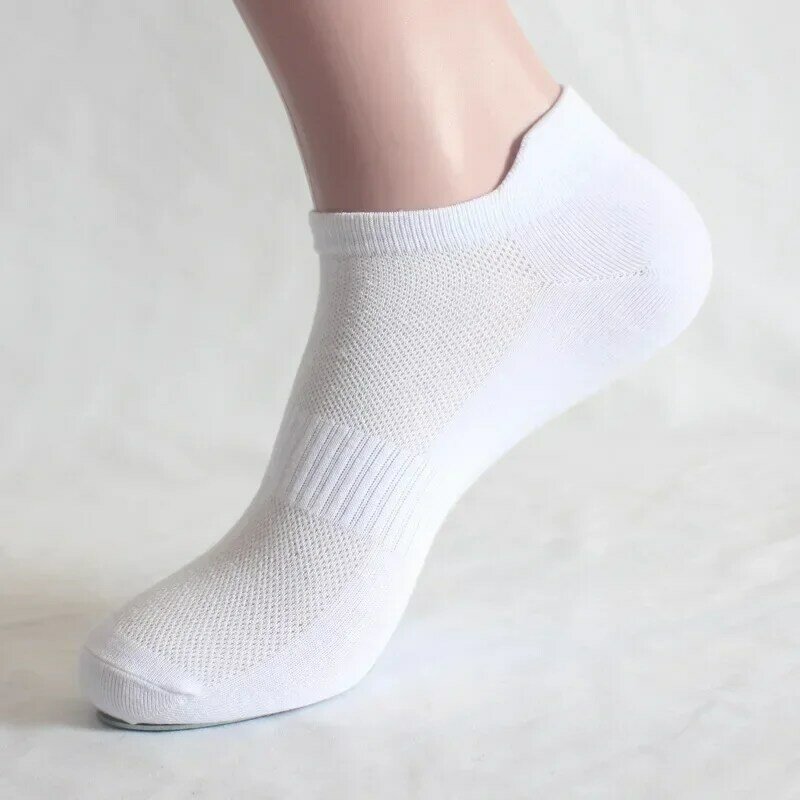 6Pairs Women Men Socks Couple Student Cotton New Plus Size Sports Ear Mesh Spot Running Solid Color Boat Ankle Socks