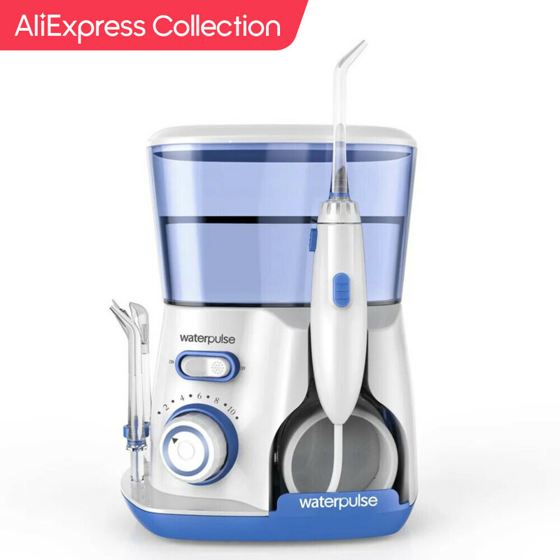 AliExpress Collection Waterpulse V300G Oral Irrigator 5pcs Tips Dental Water Flosser Electric Cleaner 800ml Oral Hygiene Dental