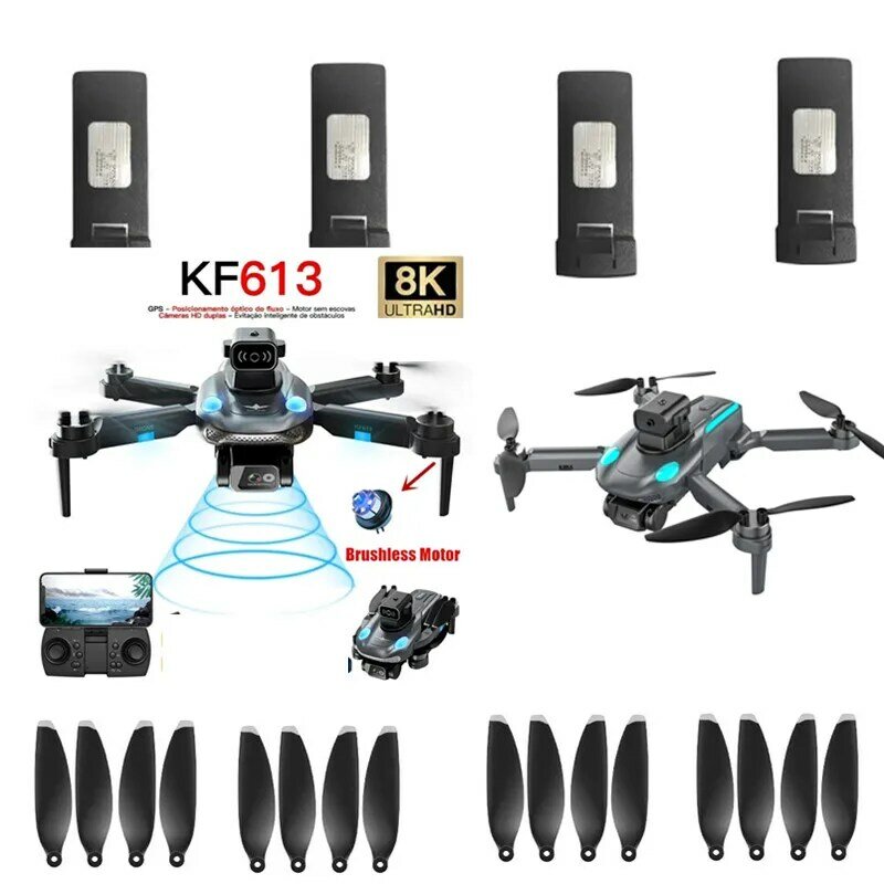 KF613 MAX Drone Battery Propeller USB KF613 RC Drone Original Accessories KF613 MAX RC Dron 3.7V 2000MAH battery Blades Parts