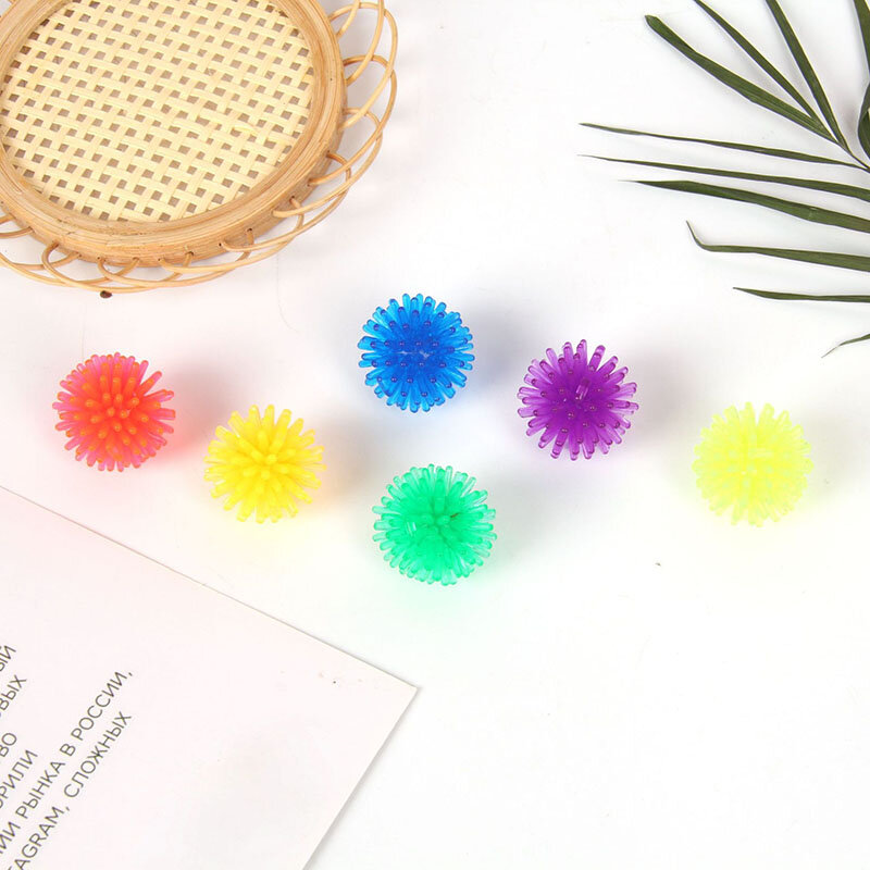 6Pcs Spiky Ball Zappeln Spielzeug Kleine Größe Für Kinder Kinder Autismus Sensorische ADHS Angst Relief Juguete Antiestres Übung Grip ball