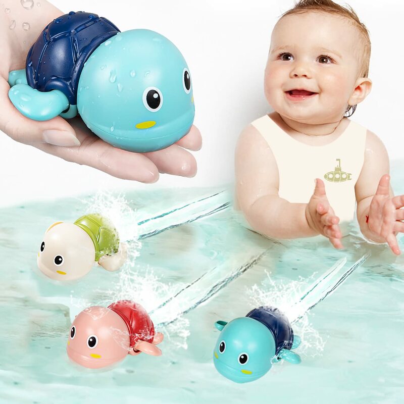 Baby Bad Spielzeug Bade Nette Schwimmen Schildkröte Whale Pool Strand Klassische Kette Uhrwerk Wasser Spielzeug Für Kinder Wasser Spielen Spielzeug