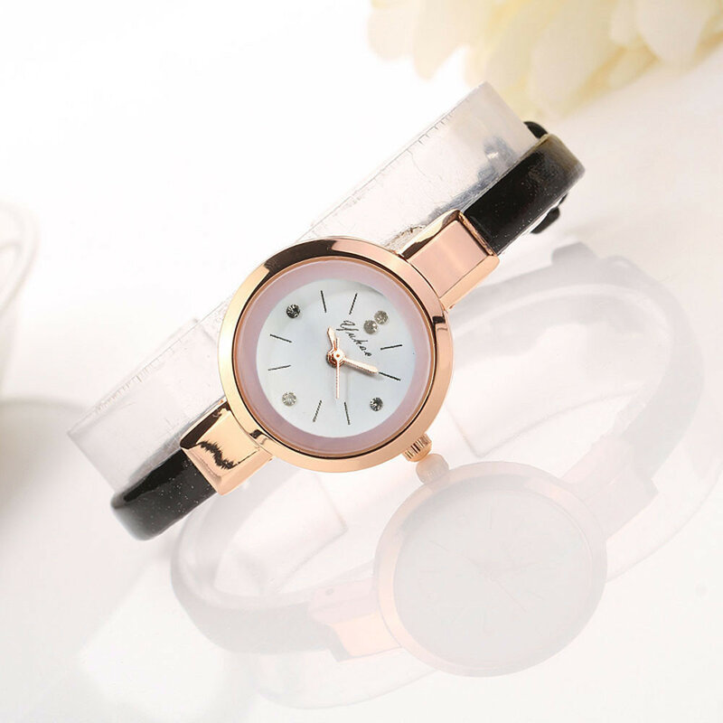 Montres-bracelets à quartz pour femmes, horloges et montres, montre à quartz précise, montres pour femmes, Rosa ely, 33 diamants