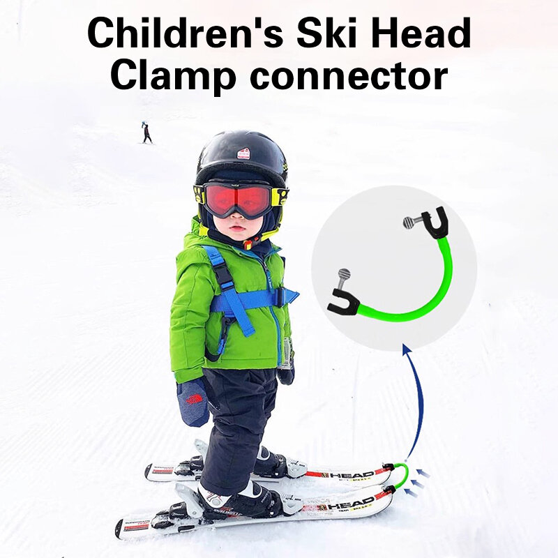 Conector de esqui para iniciantes e crianças, treinamento de esqui, exercício ao ar livre, esportes, acessórios de snowboard, adultos, 7 cores, inverno