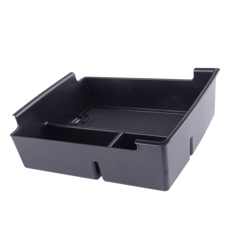 Car Auto Interior Front Center Console Armrest Storage Box Tray Organizer Fit for Ford Maverick 2022 2023 2024 Black Plastic