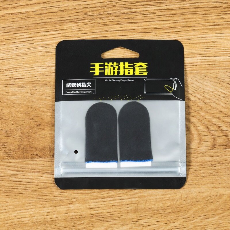 1 Pair Super Thin Gaming Finger Sleeve Breathable Fingertips For Pubg Mobile Games Touch Screen