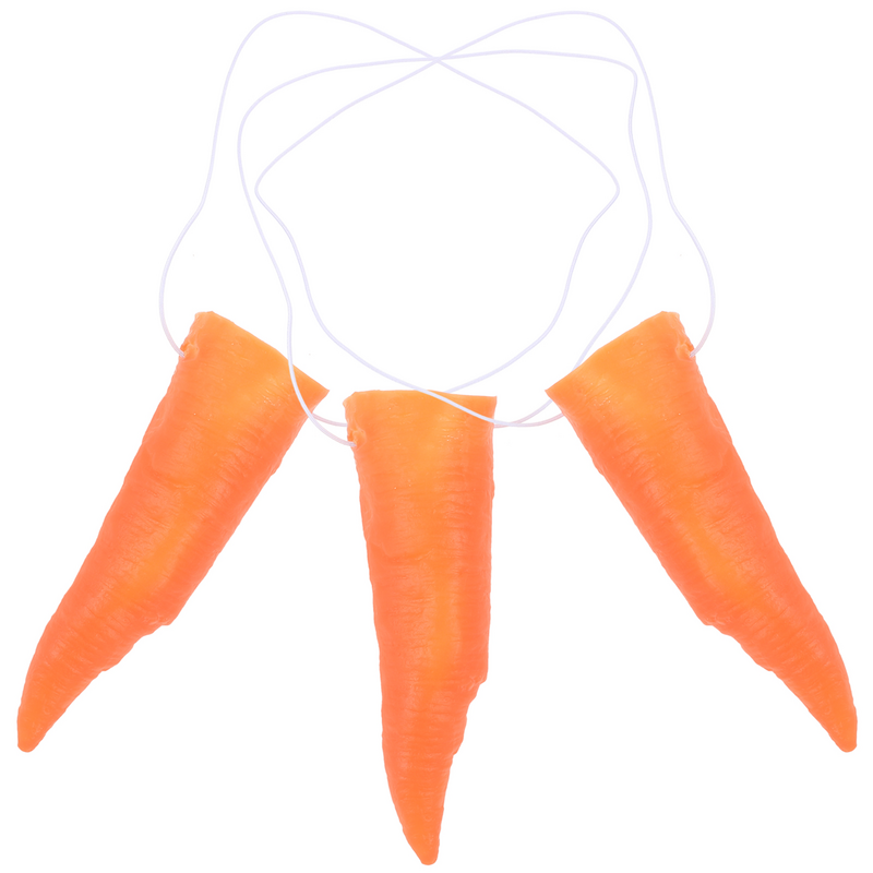 3pcs Cosplay Snowman Carrot Costume Prop Elastic Band Carrot