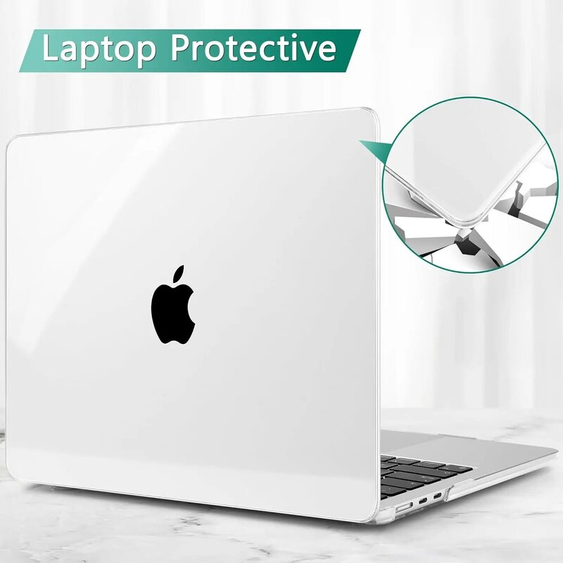 Funda protectora de cristal transparente para MacBook Pro 16, A2141, 16,2, A2485, 15,4, A1286, Macbook Pro Air 13,3, A2337, Retina 11, 12