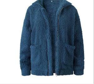 Женское пальто из искусственного меха, свободное плюшевое Теплое повседневное пальто на молнии, Осень-зима 2023