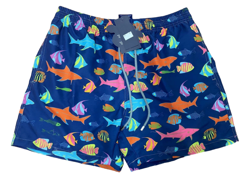 Beach pants, fashionable turtles, full pattern printed swimming pants, elastic waterproof, quick drying, seaside vacation 2024