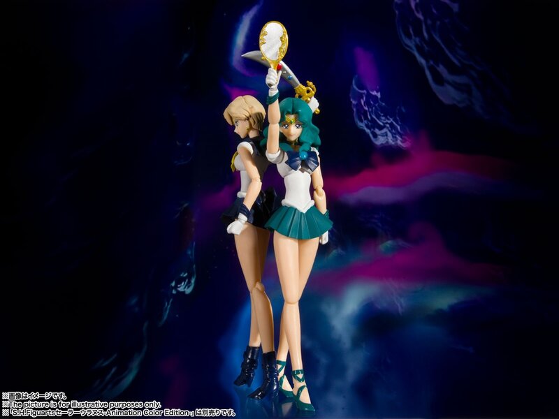 BANDAI Original S.H.Figuarts Sailor Moon Mars Jupiter Venus Uranus Neptune Pluto Saturn Action Anime Figure Model Completed