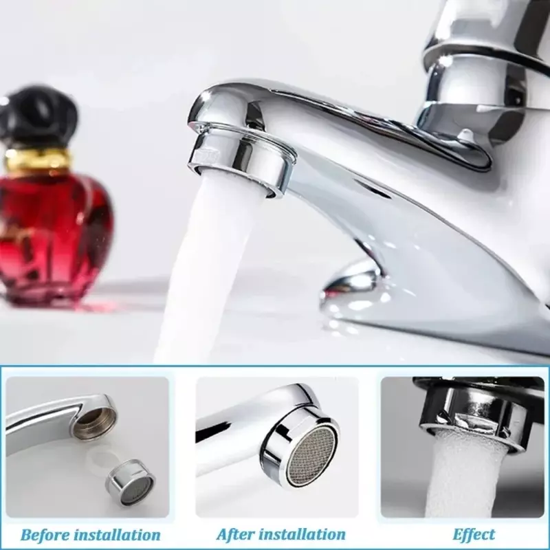 5/1Pcs Brass Water Saving Faucet Tap Aerator Replaceable Filter Mixed Nozzle 24mm Thread Bathroom Faucet Bubbler Bathroom Parts