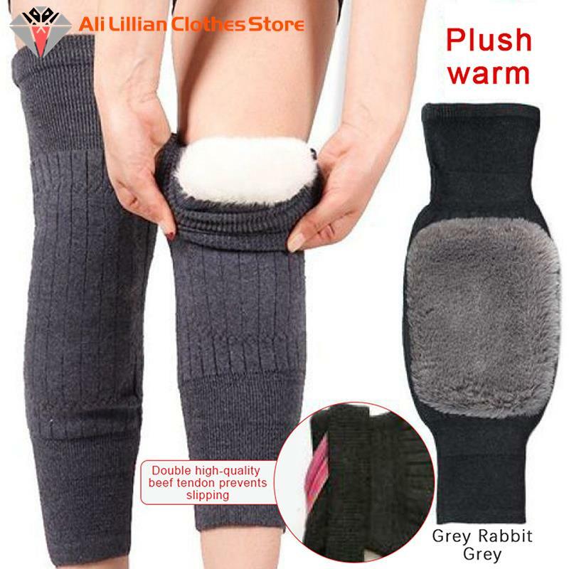 1 para zimowego orteza stawu skokowego termicznego rękawa do kolan dla kobiet wełniane dla mężczyzn poduszka wspierająca kolana w przypadku ból stawów zapalenia ścięgien