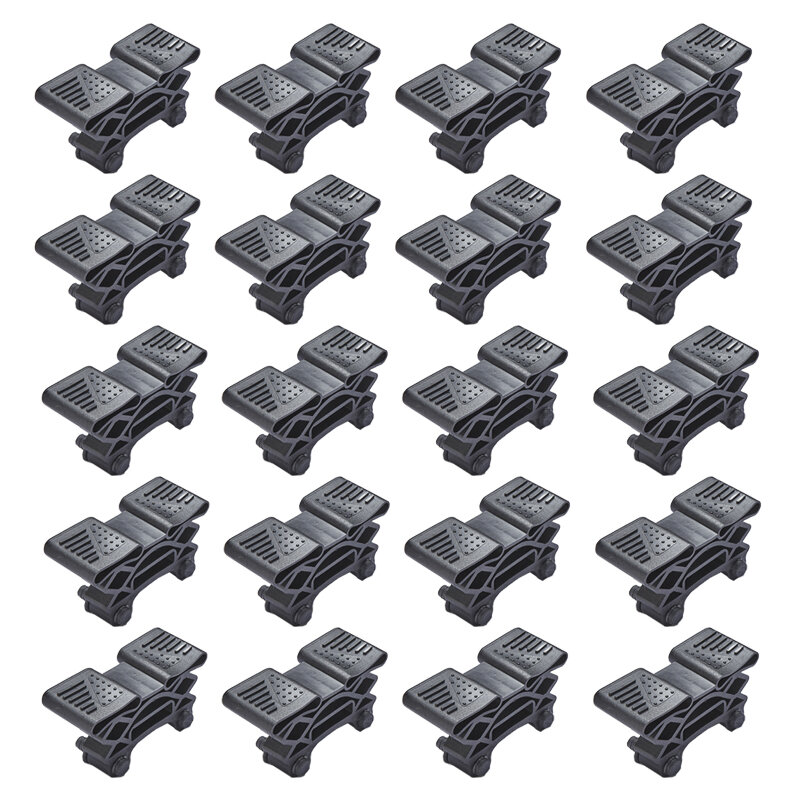 20 PCS 38 x9 PVC plastic cover double rubber ribs bedstead buckle fittings furniture fittings