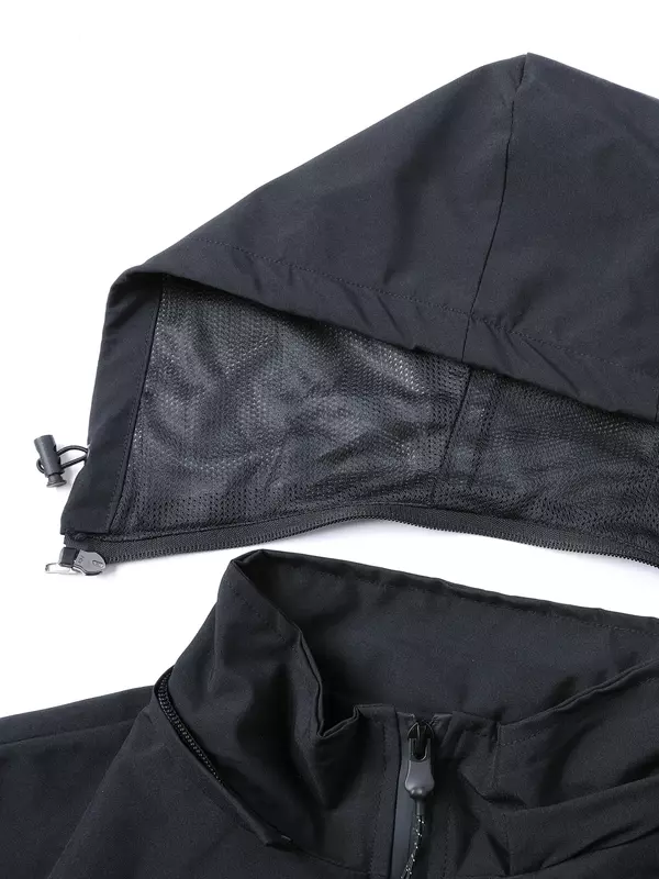 Куртка мужская демисезонная, модный костюм для альпинизма, ветрозащитная и водонепроницаемая Спортивная уличная куртка, со съемной шапкой