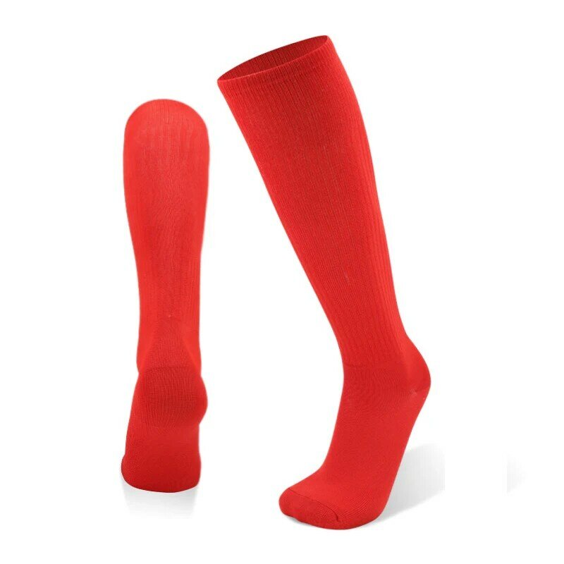 Meninos e meninas sólido fino alta formação meias de futebol meias longas meias do joelho das crianças