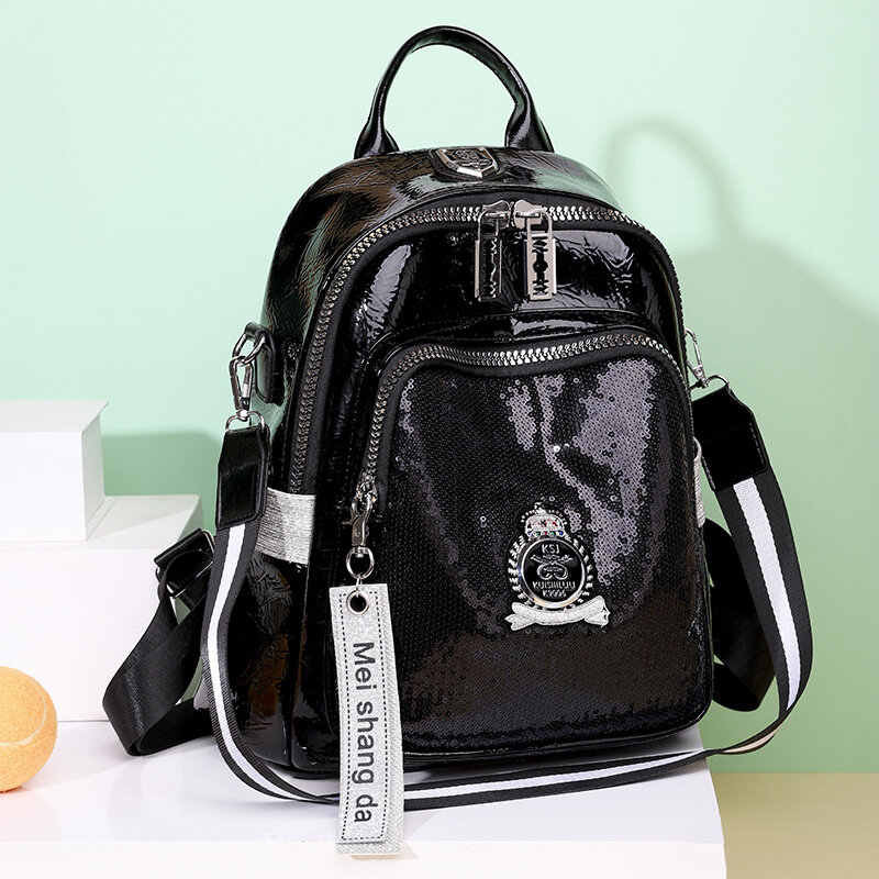 Женские качественные кожаные рюкзаки для девочек, повседневный рюкзак, черный винтажный школьный ранец для девочек