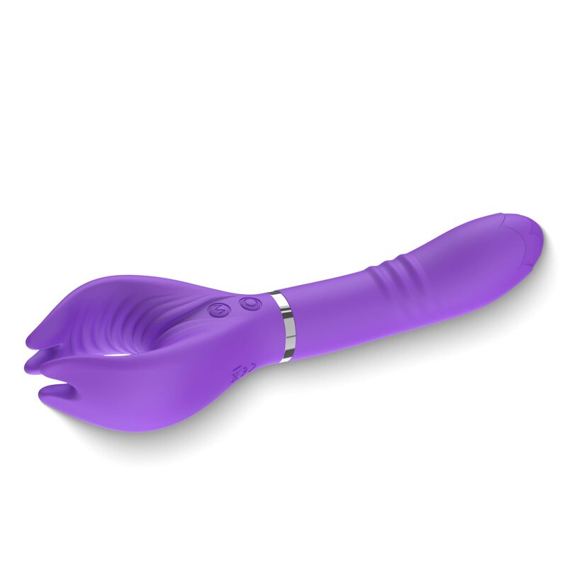 G spot Clitoral Dildo Vibrator, Acvioo Clit Clamp Rose Toy Rabbit Vibrator Clitoris Nipple Penis Massager Stimulator with 7 Str