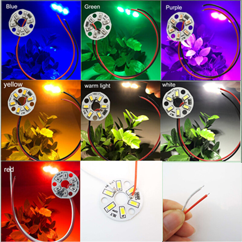 USB LED رقاقة الخرز سطح لمبة عكس الضوء ، مصدر ضوء التحول ، ضياء 32 مللي متر ، 5730SMD ، 3 واط ، لون واحد ، K5 ، تيار مستمر 5 فولت