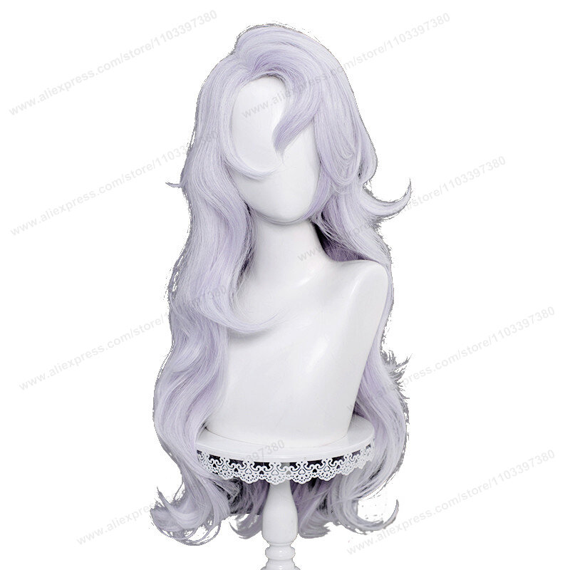 고조 사토루 여성 코스프레 가발, 실버 보라색 머리, 애니메이션 가발, 내열성 합성 가발, 70cm 길이