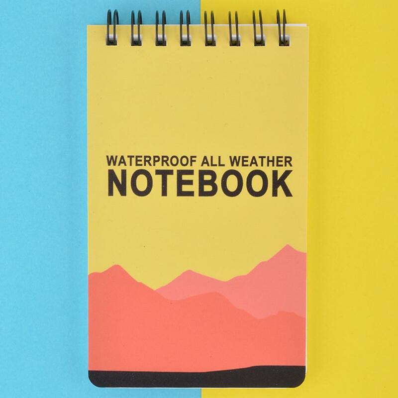 Buku Memo tahan lama tahan air Notebook desain gulungan kompak untuk sekolah rumah luar ruangan menulis portabel ramah pelajar kompak