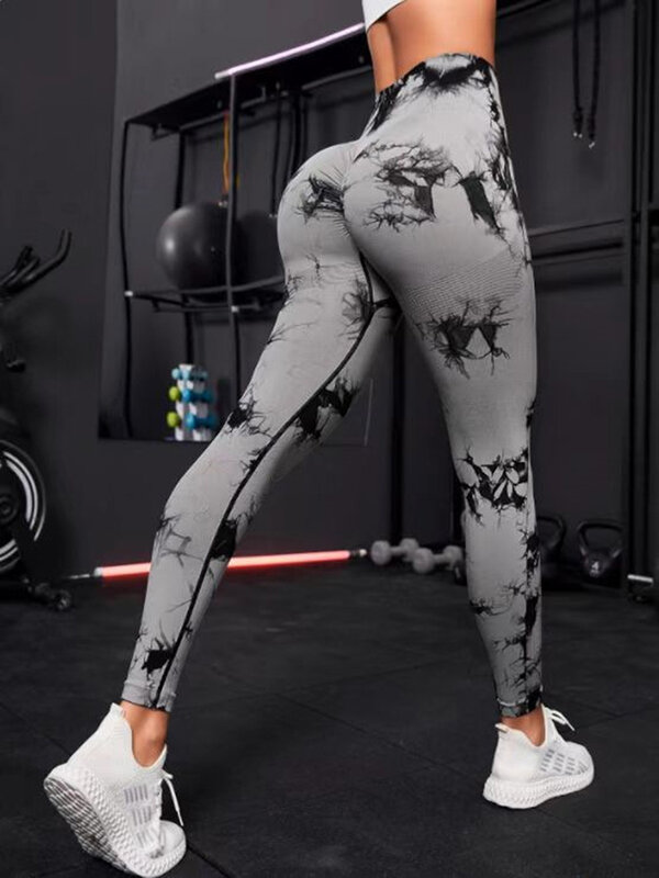 WAREBALL New Tie Dye Yoga Pants Leggings da palestra donna Seamless vita alta Push Up calzamaglia sportiva Leggins da allenamento Fitness