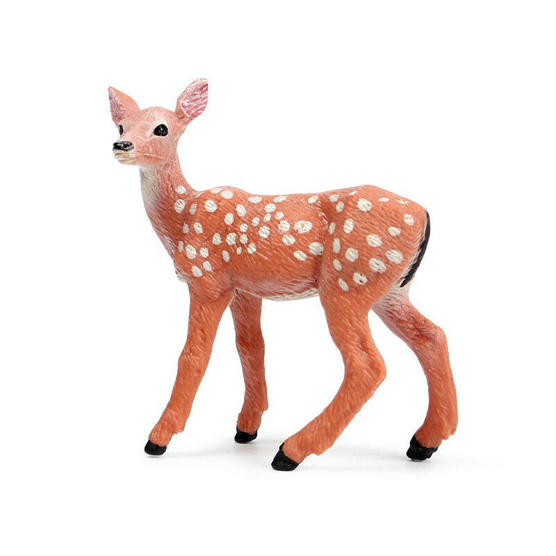 Simulazione modello di cervo della fauna selvatica piccolo cervo sika ornamenti giocattolo modello statico solido in plastica per bambini