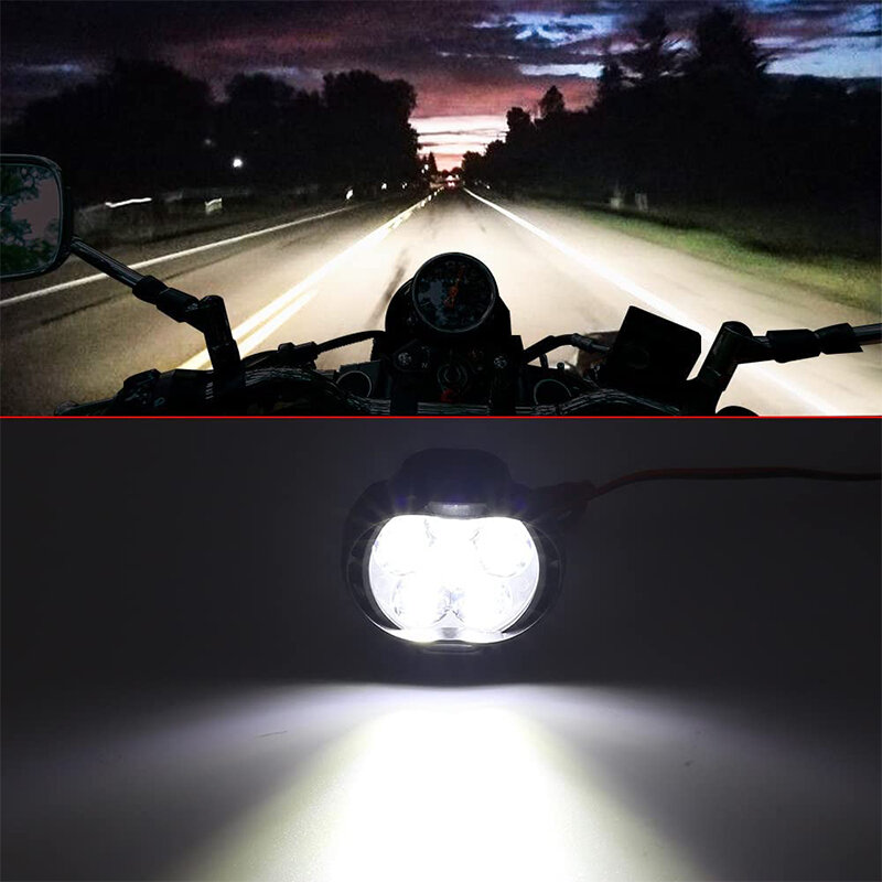 2pc 6 LED Motorrad Scheinwerfer wasserdicht super hell Scheinwerfer Motorrad Scheinwerfer Hilfs roller Arbeits licht Zubehör
