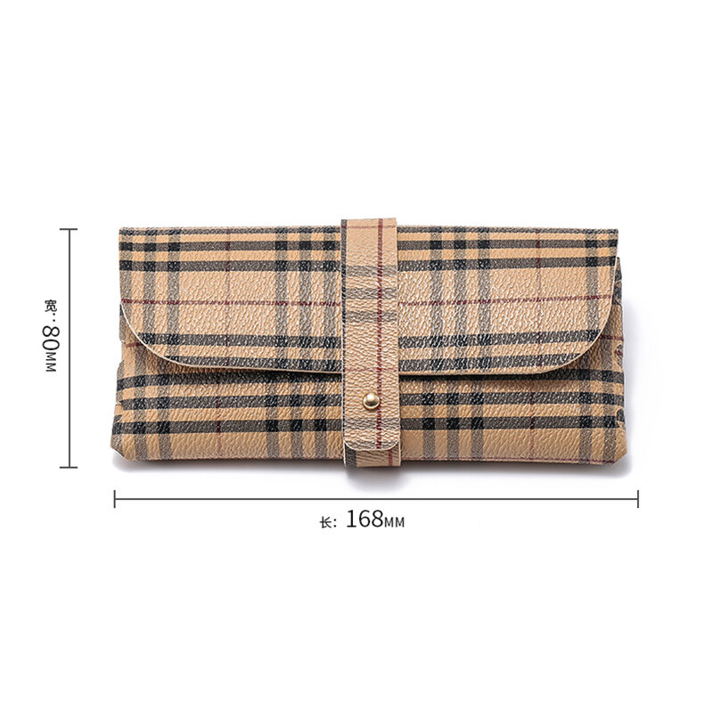 3 Color Soft Leather Reading Glasses Bag Case Waterproof Solid Sun Glasses Pouch Simple Eyewear Storage Bags Eyewear Accessories
