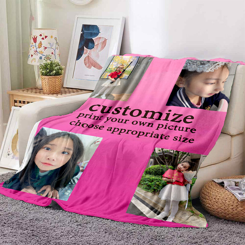 Costume cobertor de flanela cobertor personalizado foto velo cobertores para sofá ou cama presente personalizado diy impressão em dropshipping